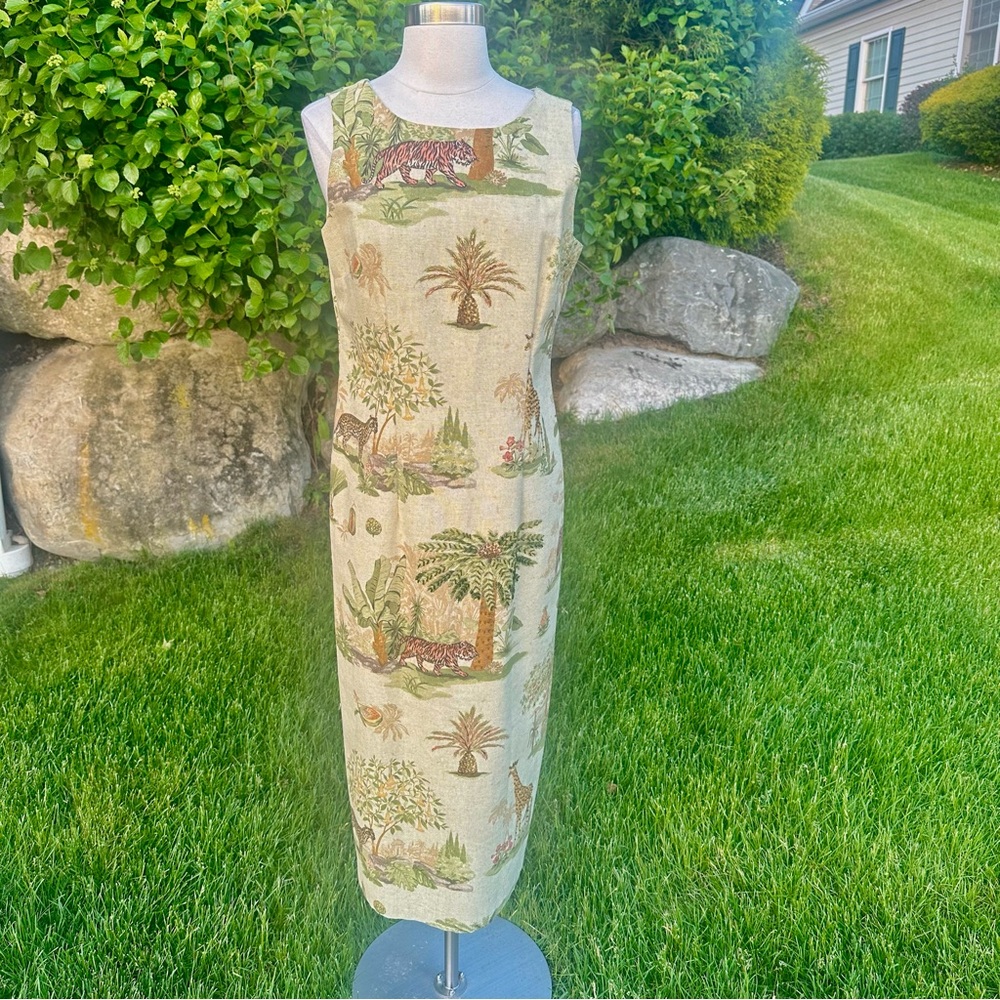 Citi Vintage Safari Sleeveless Dress